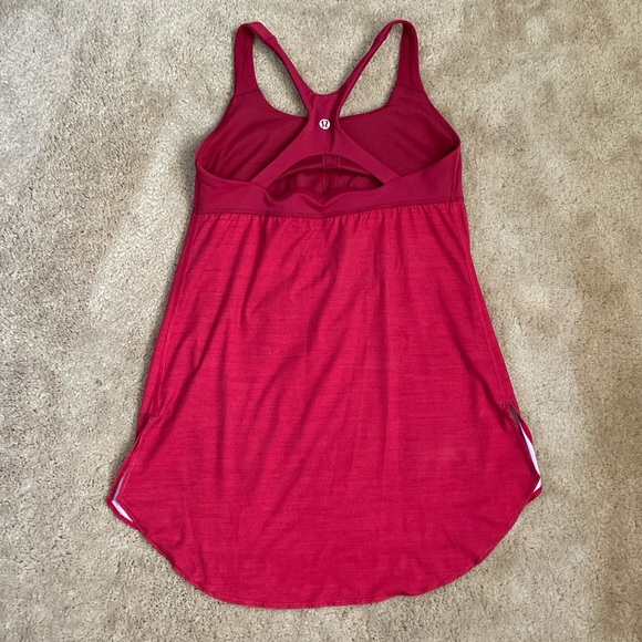 EUC Lululemon Red Bra-Top Tank Size 6 - Picture 2 of 3